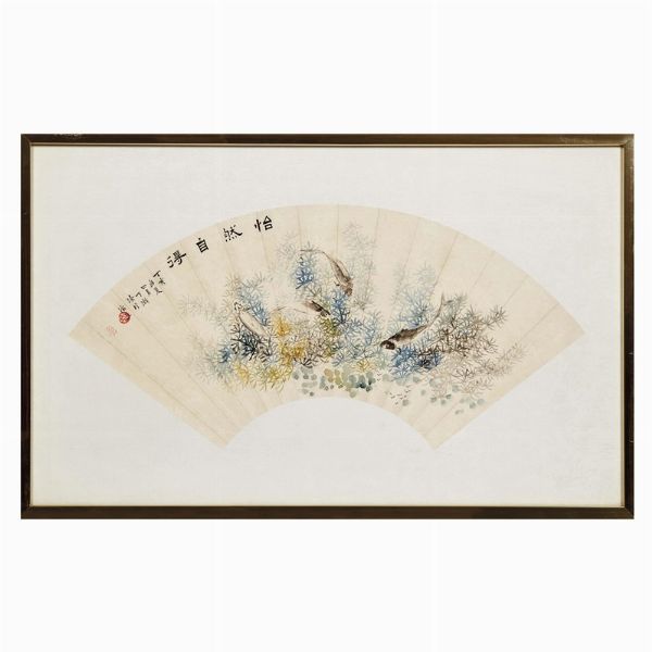 QUATTRO DISEGNI SU CARTA, CINA, DINASTIA QING, SEC.XIX-XX  - Asta Arte Orientale - Associazione Nazionale - Case d'Asta italiane