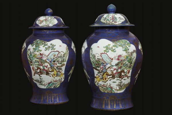 COPPIA DI POTICHE, CINA, DINASTIA QING SEC.XIX  - Asta Arte Orientale - Associazione Nazionale - Case d'Asta italiane