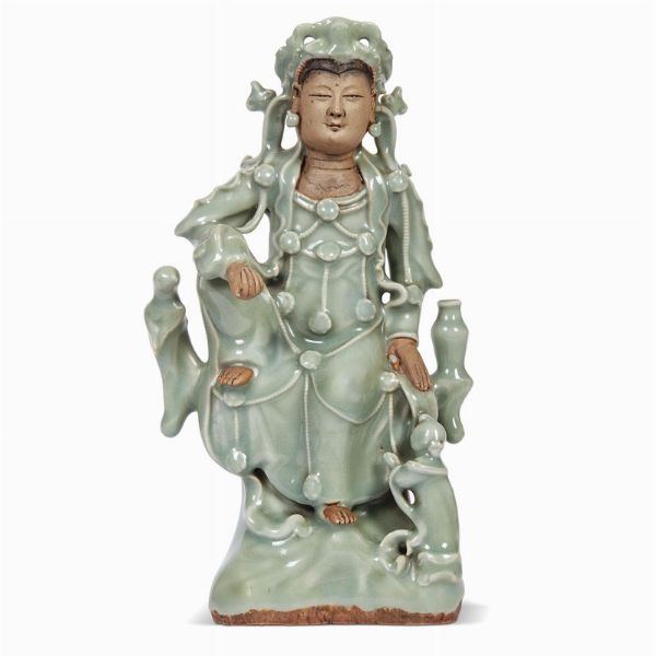 SCULTURA, CINA, DINASTIA MING, SEC.XVI-XVII  - Asta Arte Orientale - Associazione Nazionale - Case d'Asta italiane