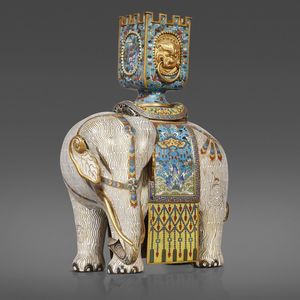 ELEFANTE, CINA, DINASTIA QING QIANLONG-JIAQING, SEC.XVIII  - Asta Arte Orientale - Associazione Nazionale - Case d'Asta italiane