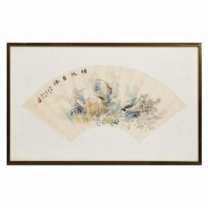 QUATTRO DISEGNI SU CARTA, CINA, DINASTIA QING, SEC.XIX-XX  - Asta Arte Orientale - Associazione Nazionale - Case d'Asta italiane