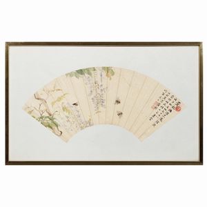 QUATTRO DISEGNI SU CARTA, CINA, DINASTIA QING, SEC.XIX-XX  - Asta Arte Orientale - Associazione Nazionale - Case d'Asta italiane