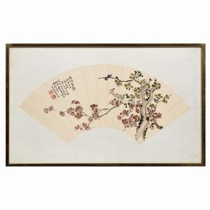 QUATTRO DISEGNI SU CARTA, CINA, DINASTIA QING, SEC.XIX-XX  - Asta Arte Orientale - Associazione Nazionale - Case d'Asta italiane