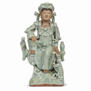 SCULTURA, CINA, DINASTIA MING, SEC.XVI-XVII  - Asta Arte Orientale - Associazione Nazionale - Case d'Asta italiane