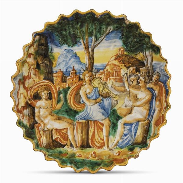 CRESPINA, CASTELDURANTE, BOTTEGA DI LUDOVICO E ANGELO PICCHI, 1550-1560 CIRCA  - Asta CERAMICA. MAIOLICHE E PORCELLANE DAL XVI AL XIX SECOLO - Associazione Nazionale - Case d'Asta italiane