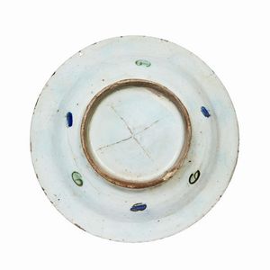 PIATTO, IZNIK, XVII SECOLO  - Asta CERAMICA. MAIOLICHE E PORCELLANE DAL XVI AL XIX SECOLO - Associazione Nazionale - Case d'Asta italiane