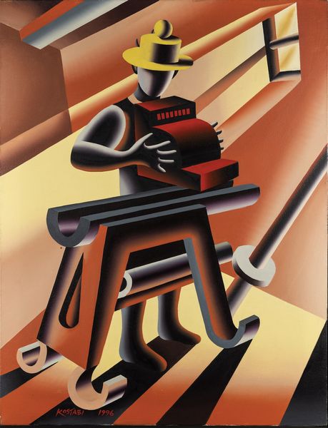 Mark Kostabi : Industrial interior  - Asta Arte Moderna e Contemporanea - Associazione Nazionale - Case d'Asta italiane