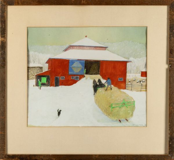 William Kurelek : A grey winter day in the central provinces  - Asta Arte Moderna e Contemporanea - Associazione Nazionale - Case d'Asta italiane