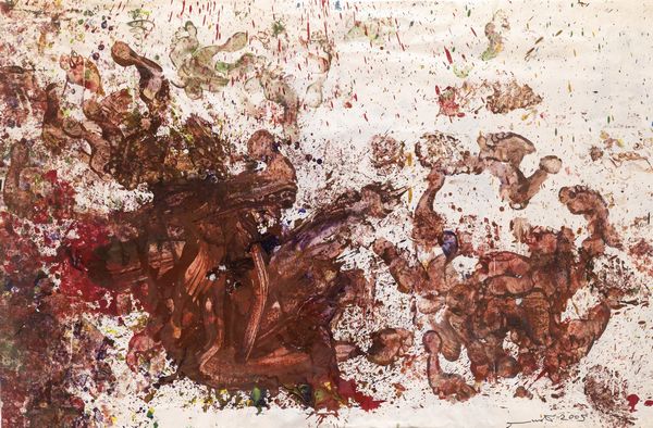 Hermann Nitsch : Senza titolo (Action painting)  - Asta Arte Moderna e Contemporanea - Associazione Nazionale - Case d'Asta italiane