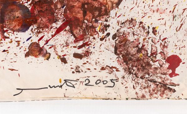 Hermann Nitsch : Senza titolo (Action painting)  - Asta Arte Moderna e Contemporanea - Associazione Nazionale - Case d'Asta italiane