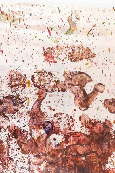 Hermann Nitsch : Senza titolo (Action painting)  - Asta Arte Moderna e Contemporanea - Associazione Nazionale - Case d'Asta italiane