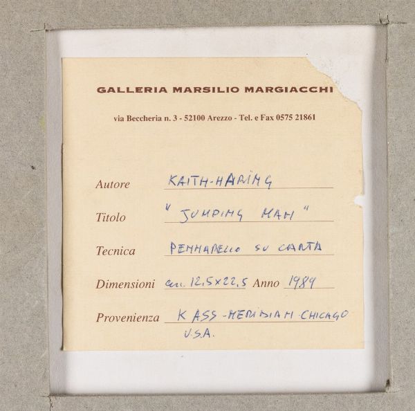 Keith Haring : Jumping man  - Asta Arte Moderna e Contemporanea - Associazione Nazionale - Case d'Asta italiane