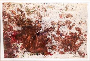 Hermann Nitsch : Senza titolo (Action painting)  - Asta Arte Moderna e Contemporanea - Associazione Nazionale - Case d'Asta italiane