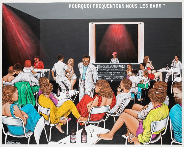 Chéri Samba : Pourquoi frequentons nous les bars?  - Asta Arte Moderna e Contemporanea - Associazione Nazionale - Case d'Asta italiane