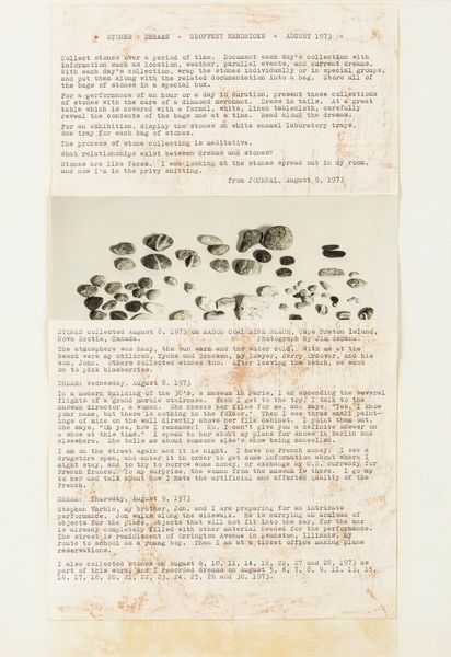 GEOFFREY HENDRICKS : Stones: dreams  - Asta Arte Moderna e Contemporanea - Associazione Nazionale - Case d'Asta italiane