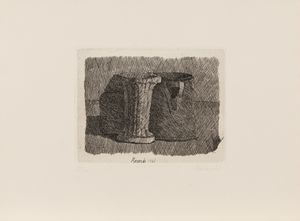 Giorgio Morandi - Piccola natura morta con tre oggetti