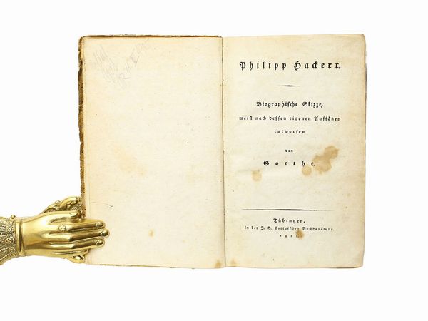 Johann Wolfgang Goethe : Biographische Skizze, meist nach dessen eigenen Aufstzen entworfe von Goethe  - Asta Libri Antichi e d'Arte - Associazione Nazionale - Case d'Asta italiane