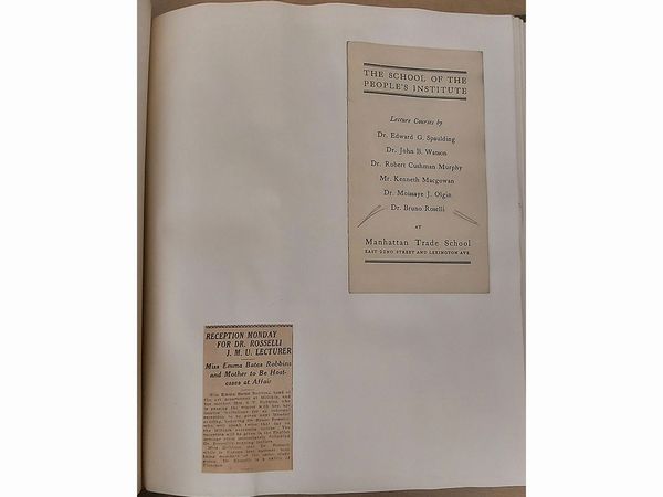 Ritagli di giornale su Bruno Rosselli  - Asta Libri Antichi e d'Arte - Associazione Nazionale - Case d'Asta italiane