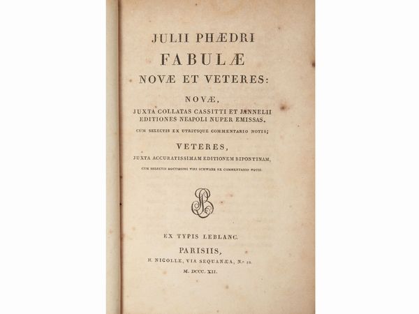 Miscellanea di antiche edizioni di classici latini  - Asta Libri Antichi e d'Arte - Associazione Nazionale - Case d'Asta italiane