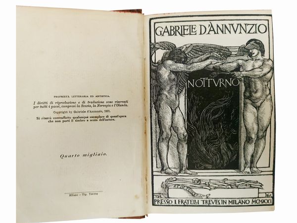 Gabriele D'Annunzio : Notturno  - Asta Libri Antichi e d'Arte - Associazione Nazionale - Case d'Asta italiane