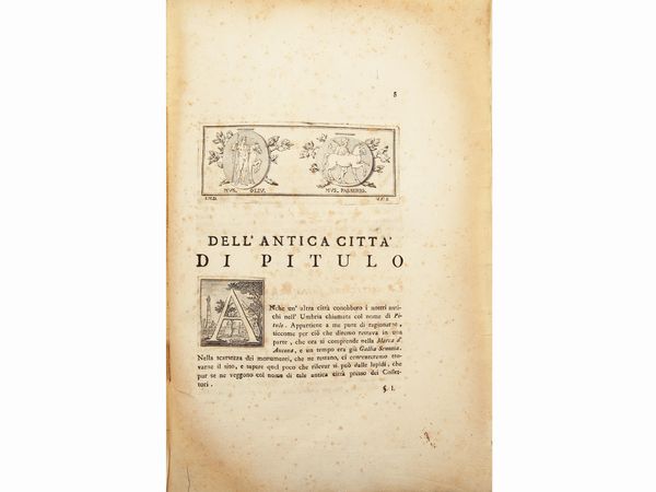 Giuseppe Colucci : Delle antichit picene dell'abate Giuseppe Colucci patrizio camerinese - Tomo X  - Asta Libri Antichi e d'Arte - Associazione Nazionale - Case d'Asta italiane