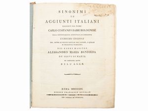 Dizionari e testi di lingua antichi  - Asta Libri Antichi e d'Arte - Associazione Nazionale - Case d'Asta italiane