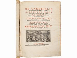 Giovanni Andrea Tria : De cardinalis dignitate, et officio Hieronymi Plati...  - Asta Libri Antichi e d'Arte - Associazione Nazionale - Case d'Asta italiane