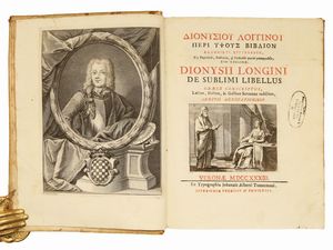 Pseudo-Longino : De sublimi libellus  - Asta Libri Antichi e d'Arte - Associazione Nazionale - Case d'Asta italiane