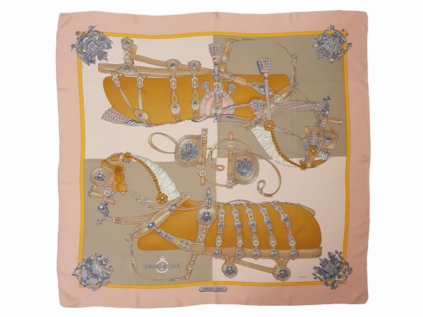 Herms foulard Harnais de cour di Ledoux  - Asta Fashion Vintage - Associazione Nazionale - Case d'Asta italiane