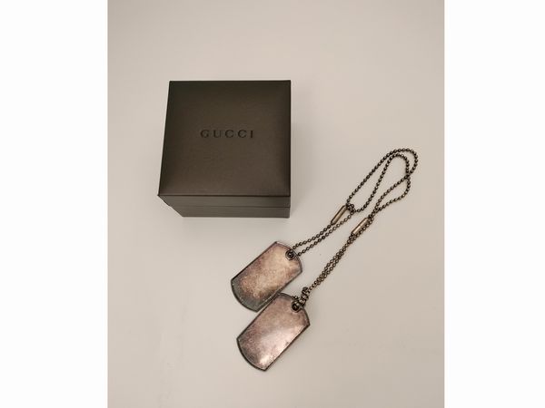 Gucci catena e due dog tag  - Asta Fashion Vintage - Associazione Nazionale - Case d'Asta italiane