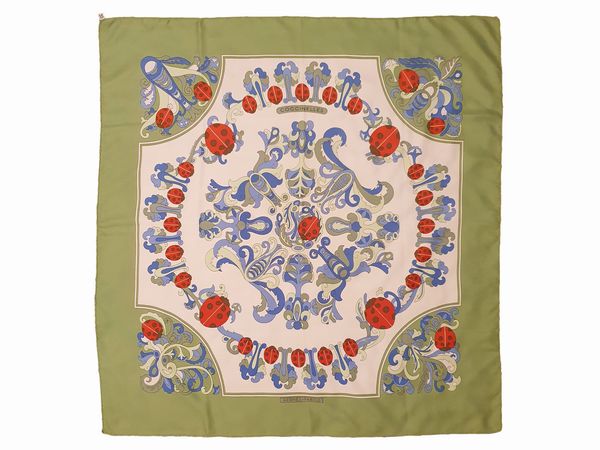 Herms foulard Les Coccinelles  - Asta Fashion Vintage - Associazione Nazionale - Case d'Asta italiane