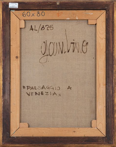 GIUSEPPE GAMBINO : Paesaggio a Venezia  - Asta Arte Moderna e Contemporanea - Associazione Nazionale - Case d'Asta italiane