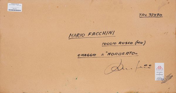 MARIO FACCHINI : Omaggio a Norberto  - Asta Arte Moderna e Contemporanea - Associazione Nazionale - Case d'Asta italiane