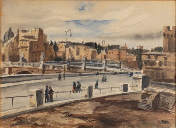 Luigi Surdi : Roma, Ponte S. Angelo  - Asta Arte Figurativa tra XIX e XX Secolo - Associazione Nazionale - Case d'Asta italiane