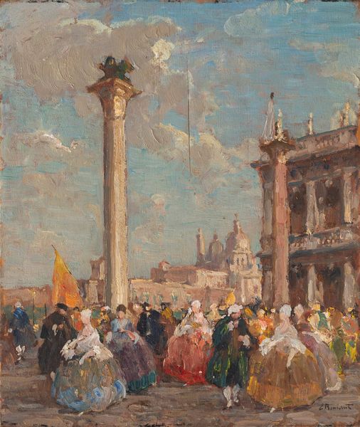 EUGENIO BONIVENTO : Venezia, le Colonne di San Marco  - Asta Arte Figurativa tra XIX e XX Secolo - Associazione Nazionale - Case d'Asta italiane