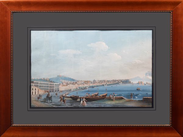 Attribuito a Giuseppe Scoppa (attivo a Napoli alla metà del XIX secolo) : Napoli dalla Riviera di Chiaia  - Asta Arte Figurativa tra XIX e XX Secolo - Associazione Nazionale - Case d'Asta italiane