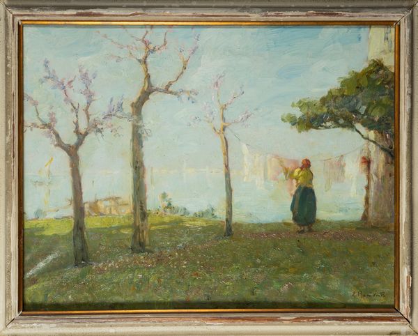 EUGENIO BONIVENTO : Primavera  - Asta Arte Figurativa tra XIX e XX Secolo - Associazione Nazionale - Case d'Asta italiane