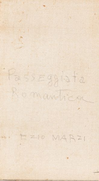 Ezio Marzi : Passeggiata romantica  - Asta Arte Figurativa tra XIX e XX Secolo - Associazione Nazionale - Case d'Asta italiane