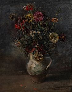 Pietro Gaudenzi - Vaso di crisantemi