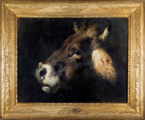 Gianfranco Campestrini : Testa di mucca  - Asta Arte Figurativa tra XIX e XX Secolo - Associazione Nazionale - Case d'Asta italiane