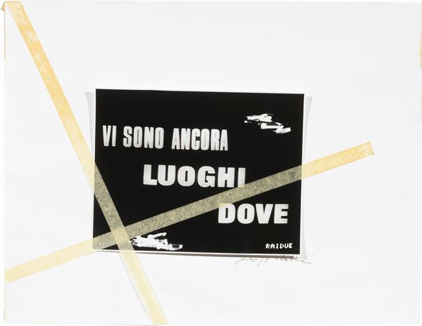 Giuseppe Chiari : Vi sono ancora luoghi dove  - Asta PARADE III - ARTE MODERNA, CONTEMPORANEA E GRAFICA - Associazione Nazionale - Case d'Asta italiane