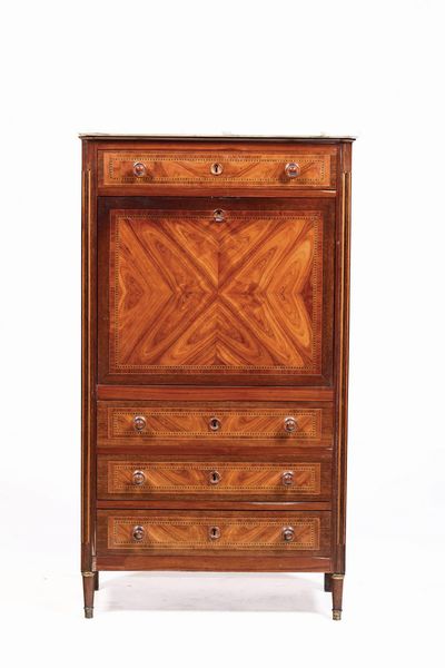 Secretaire lastronato, XIX secolo  - Asta Antiquariato Luglio - Associazione Nazionale - Case d'Asta italiane