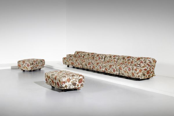 MAGISTRETTI VICO (1920 - 2006) : Divano modulare Fiandra per Cassina (8  moduli)  - Asta Asta 417 | DESIGN E ARTI DECORATIVE DEL NOVECENTO Online - Associazione Nazionale - Case d'Asta italiane