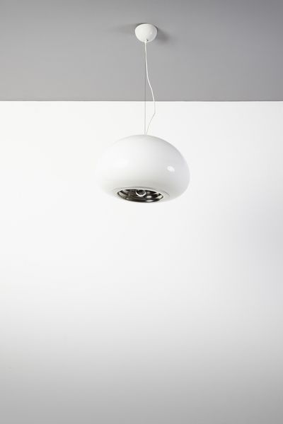 CASTIGLIONI ACHILLE (1918 -2002) & PIERGIACOMO (1913 - 1968) : Lampada a sospensione Black&White per Flos  - Asta Asta 417 | DESIGN E ARTI DECORATIVE DEL NOVECENTO Online - Associazione Nazionale - Case d'Asta italiane