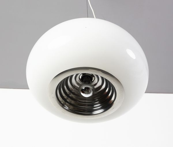 CASTIGLIONI ACHILLE (1918 -2002) & PIERGIACOMO (1913 - 1968) : Lampada a sospensione Black&White per Flos  - Asta Asta 417 | DESIGN E ARTI DECORATIVE DEL NOVECENTO Online - Associazione Nazionale - Case d'Asta italiane