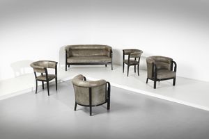 THONET, VIENNA : Divano, coppia di poltrone e coppia di piccole poltroncine  - Asta Asta 417 | DESIGN E ARTI DECORATIVE DEL NOVECENTO Online - Associazione Nazionale - Case d'Asta italiane