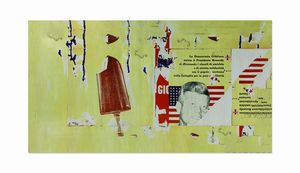 MIMMO ROTELLA & MARCO FERRERI - Pannello della serie Decollage per Zerodisegno