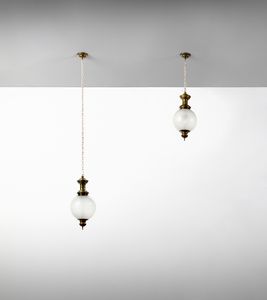CACCIA DOMINIONI LUIGI (n. 1913) - Coppia di lampade a sospensione LS1 per Azucena