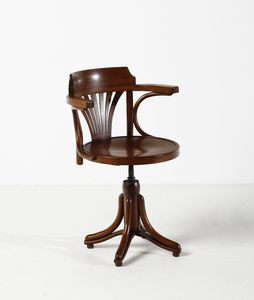 THONET, VIENNA : Sedia girevole  - Asta Asta 417 | DESIGN E ARTI DECORATIVE DEL NOVECENTO Online - Associazione Nazionale - Case d'Asta italiane