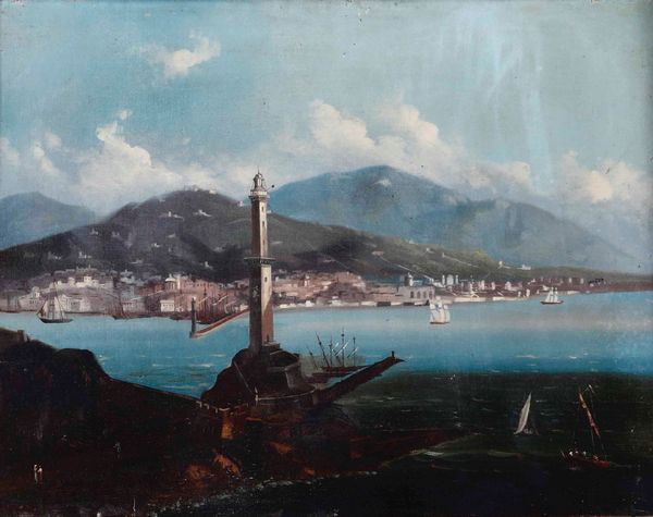 Pittore del XIX-XX secolo Coppia di vedute di Genova  - Asta Dipinti del XIX-XX secolo - Associazione Nazionale - Case d'Asta italiane